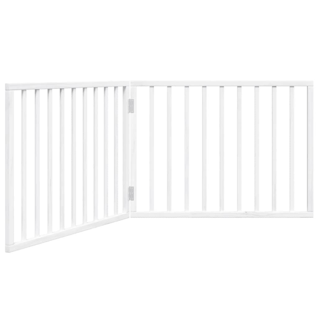 vidaXL Skladací plot pre psov 2 panely biely 160 cm Obrázok produktu 