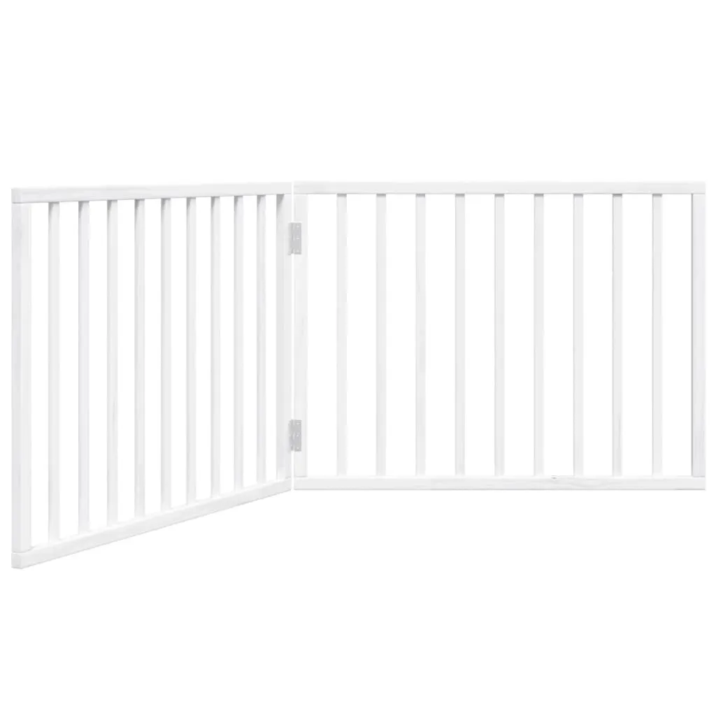 vidaXL Recinto per Cani Pieghevole 2 Pannelli 160 cm Bianco in Pioppo