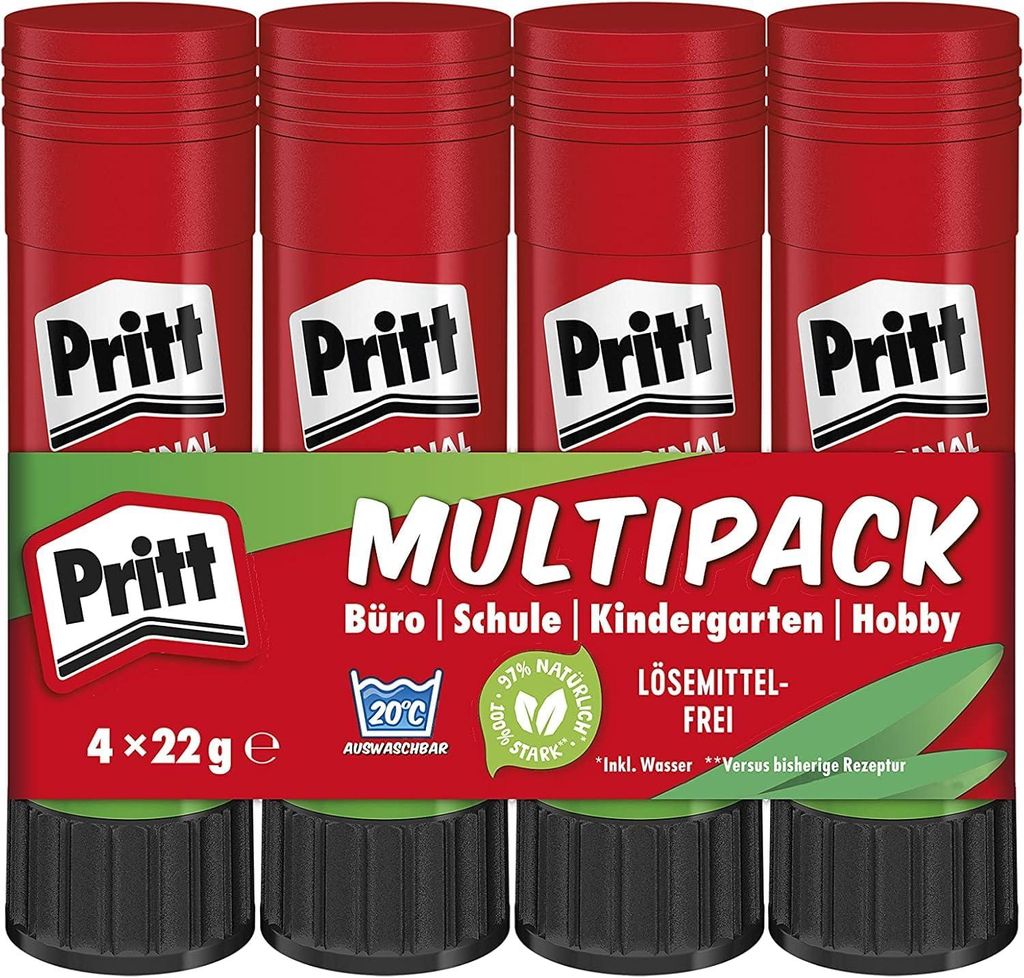 Pritt Klebestift Pritt, Multipack 4 x 22 g, Packung à 4 Produktbild 