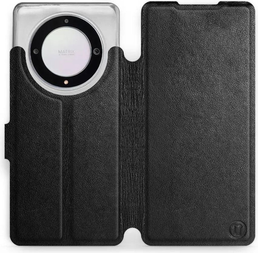 Echtleder Handyhülle für Honor Magic5 Lite, Mobiwear Leather, Schwarz