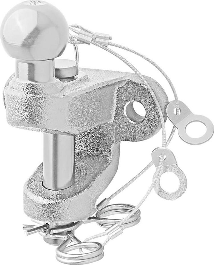 Boule d'attelage argent combinée double version D17.2/S200 Image du produit 