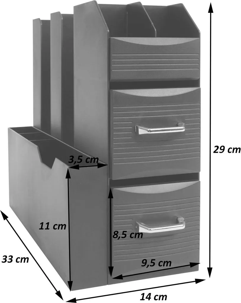 Boîte de rangement café 2 tiroirs compacte 29x14x33cm polyvalente - 9