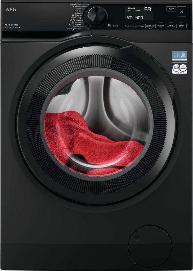 AEG Series 7000 LR7FH94DG Waschmaschine Frontlader 9 kg 1351 RPM Schwarz