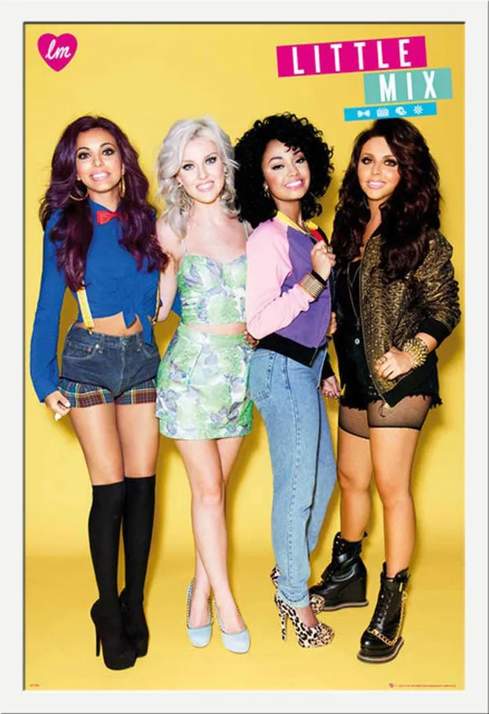Set Poster Little Mix + Cornice Shinsuke Maxi MDF Vetro Acrilico