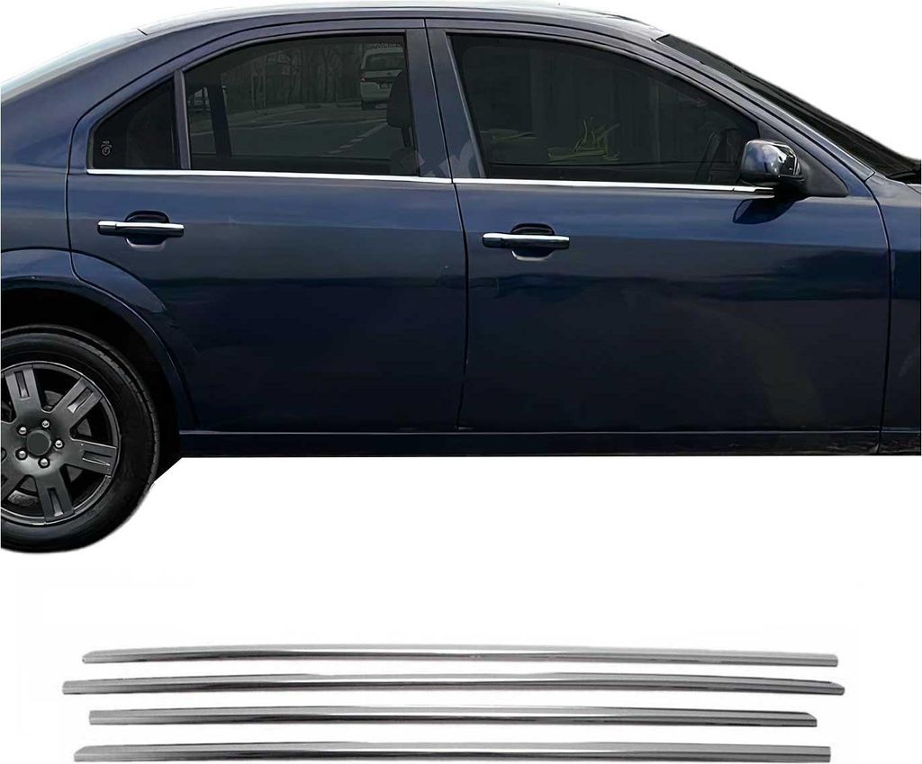 Fensterleisten Zierleisten für Ford Mondeo mk3 Limo 2000-2007 Edelstahl Chrom 4x
