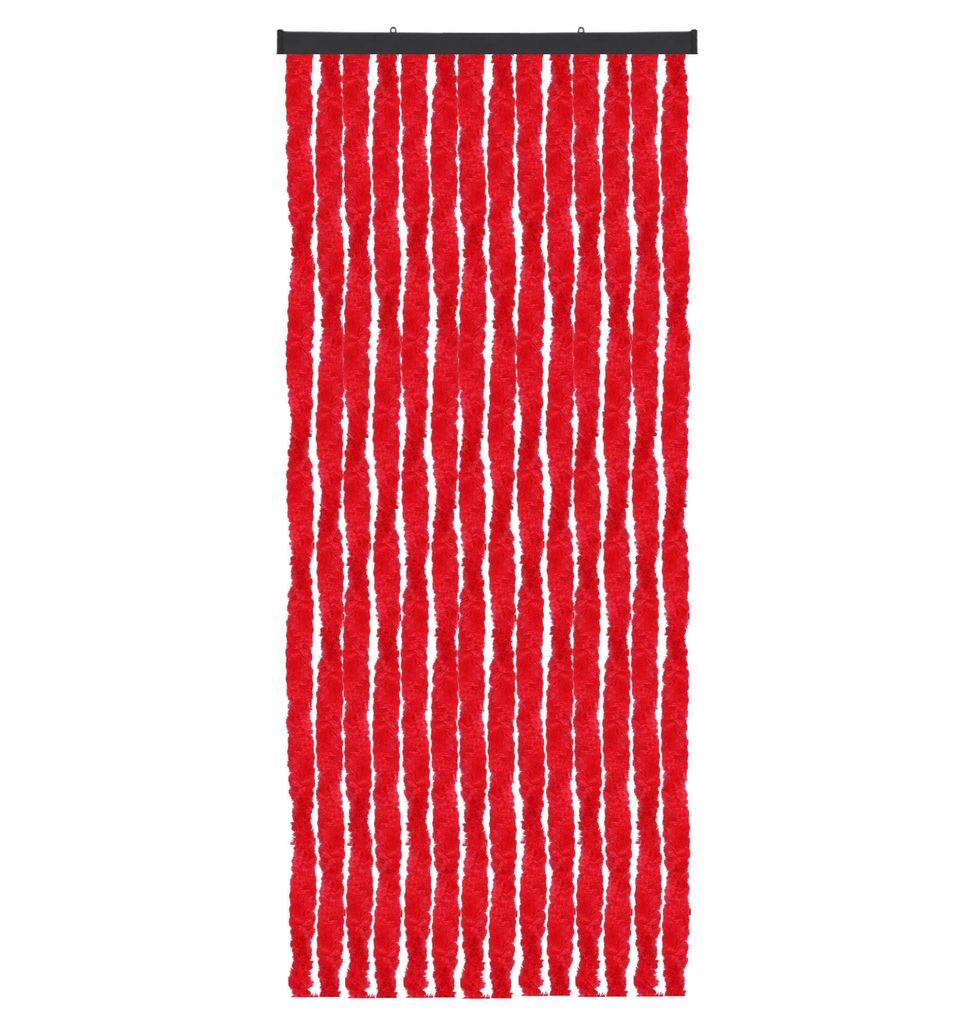 Flauschvorhang Rot 56x185 cm – Unistreifen Türvorhang, Produktbild 
