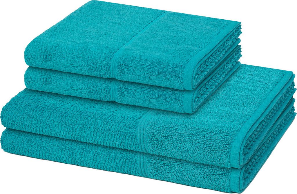 Möve for frottana Pearl 2 X Handtuch 2 X Duschtuch im Set Moderner Mix aus Walk- und Zwirnfrottier, Hohe Flauschigkeit und sanfter Massageeffekt, ...