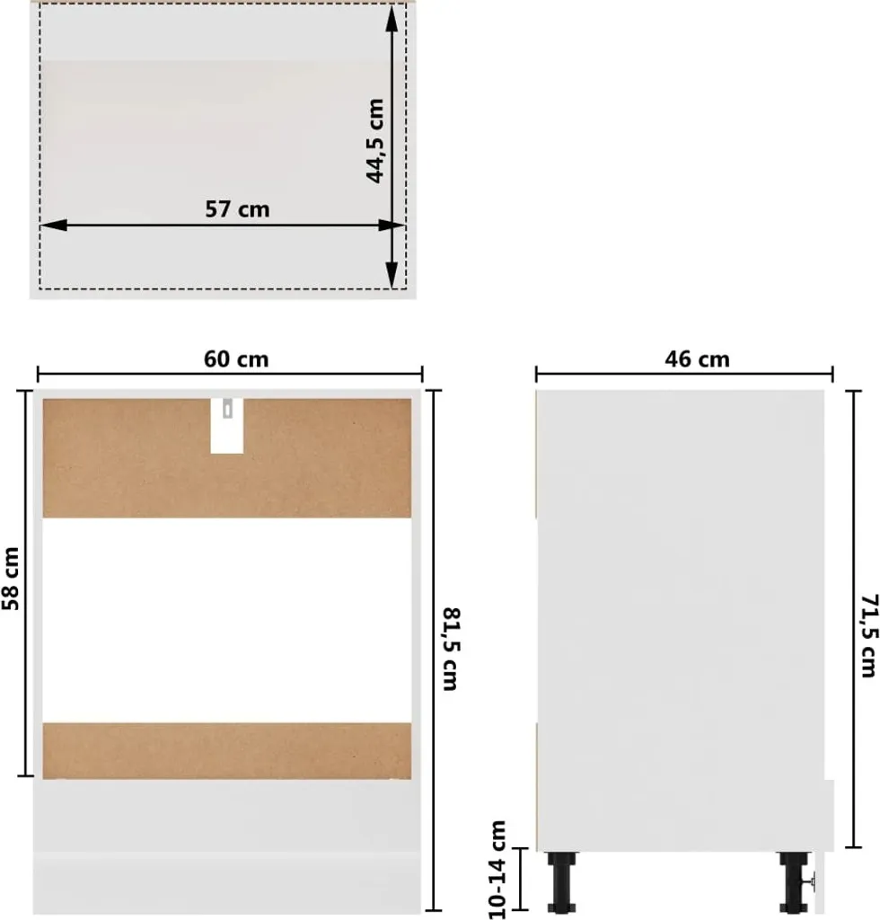 SYFAX™ Armadio per Forno “Riga” Bianco 60x46x81,5 cm - 8