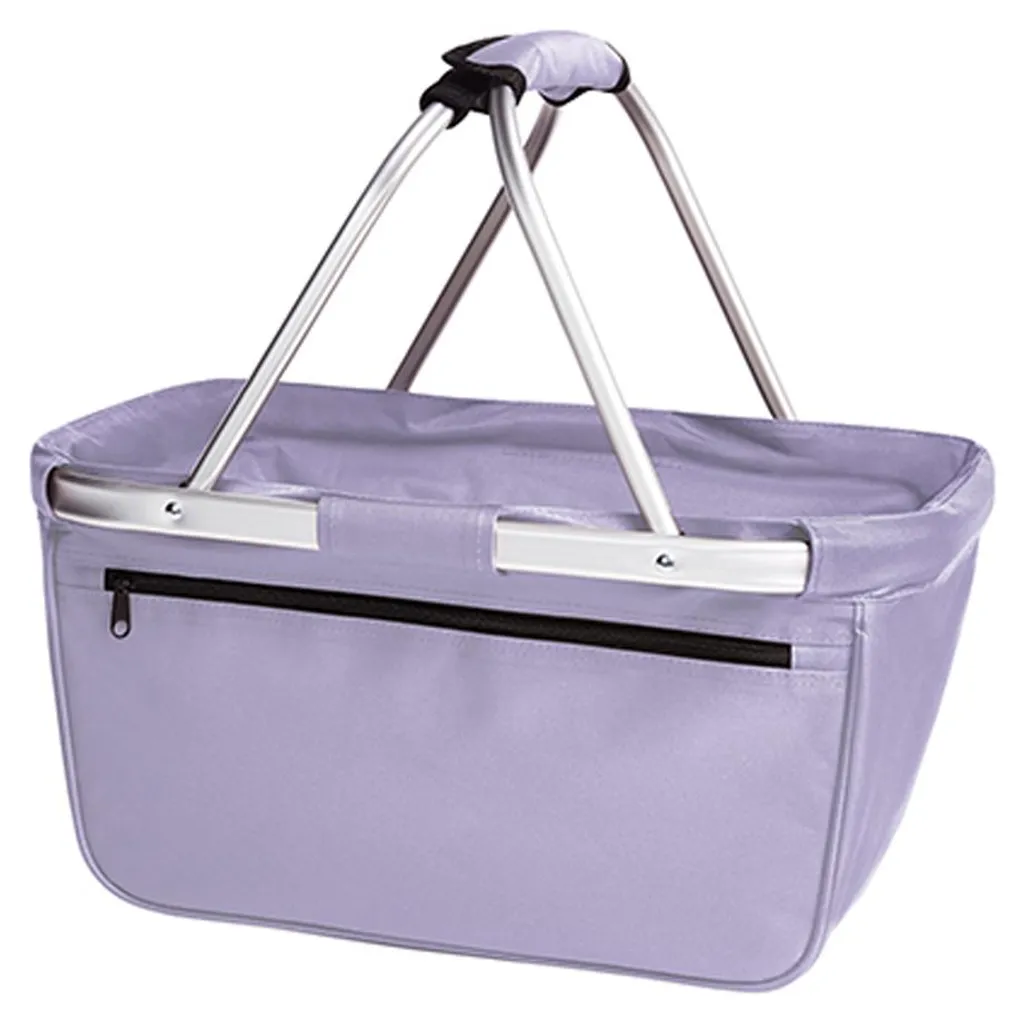 Cabas de courses pour voiture Halfar Lilas - Panier 45 cm multi-usages