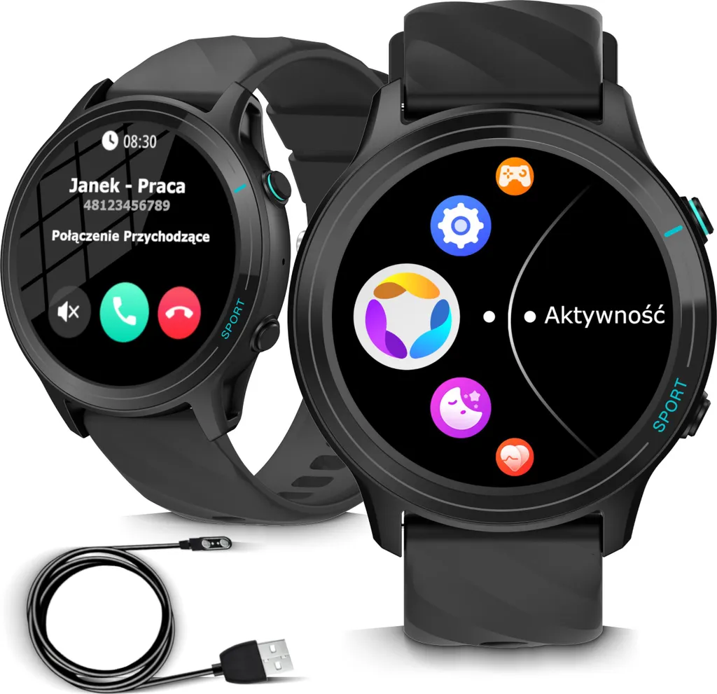Montre connectée étanche IP68 avec Appels et Surveillance de Santé