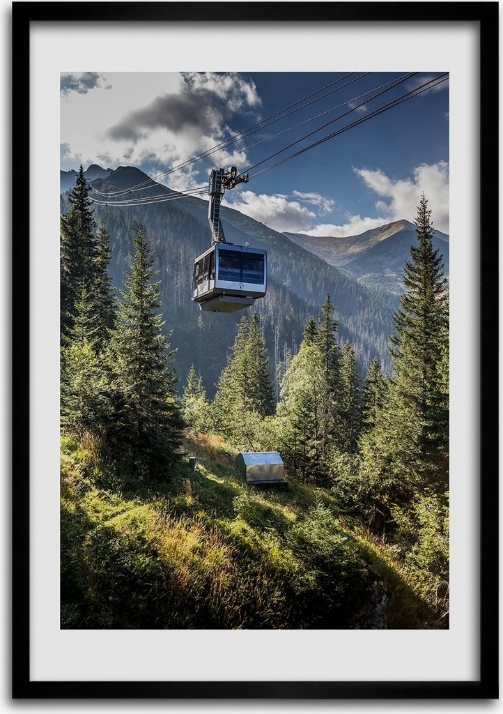 Bild - Bilderrahmen - Foto - 70 cm x 100 cm - MDF - Rahmen - Wandkunst - Achterbahn