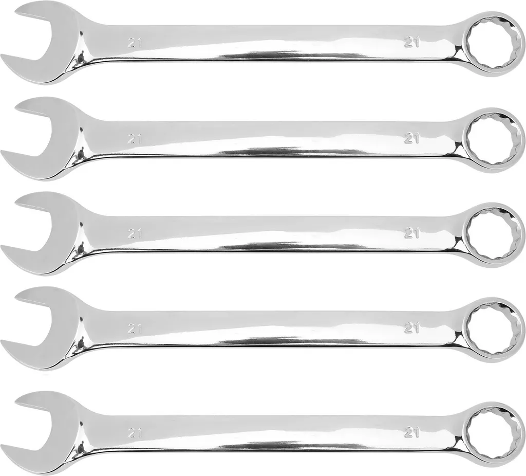 Clé à cliquet polyvalente 21 mm, lot de 5 outils robustes en acier Cr-V