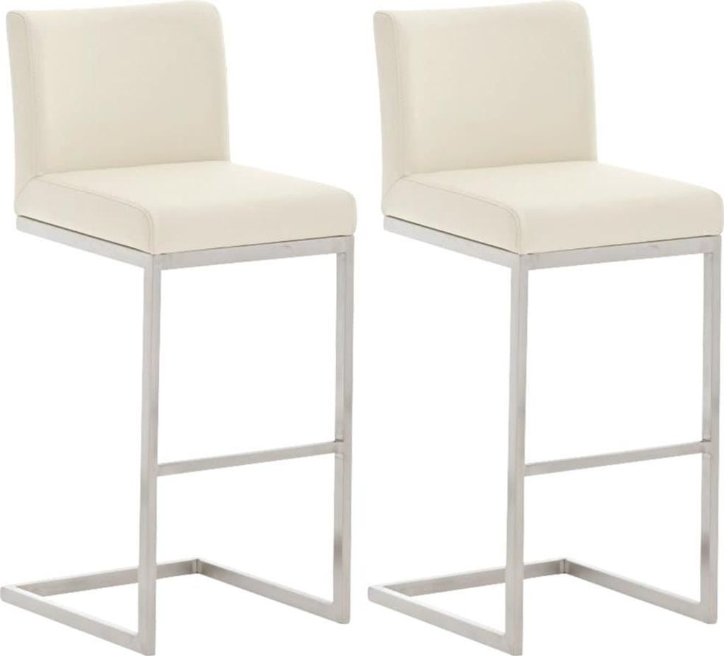 2er-Set Barhocker – Barhocker – Stabilität aus Edelstahl und Komfort aus Kunstleder