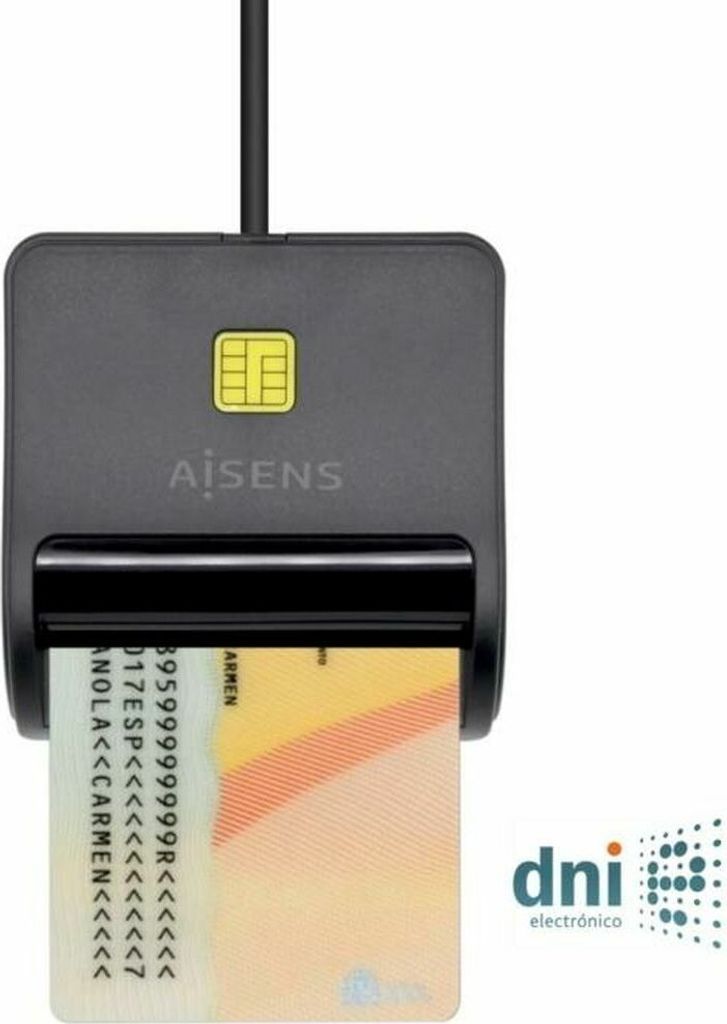 Aisens DNI/SIP Kartenleser Aisens ASCR-SN01-BK Schwarz