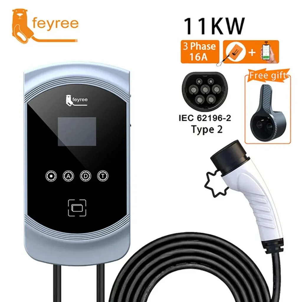 Chargeur EV Connecté avec Contrôle APP - Borne 11KW 16A Triphasé Type 2 - 2