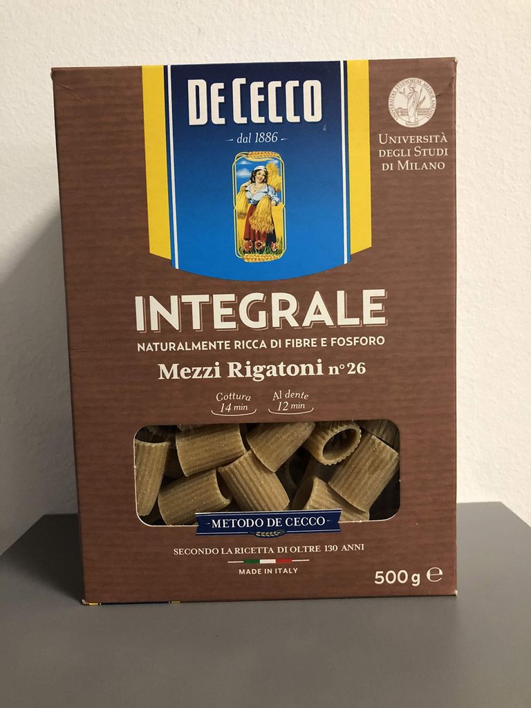 10x Pasta De Cecco mezzi rigatoni integrali 26 Vollkorn italienisch Nudeln 500 g
