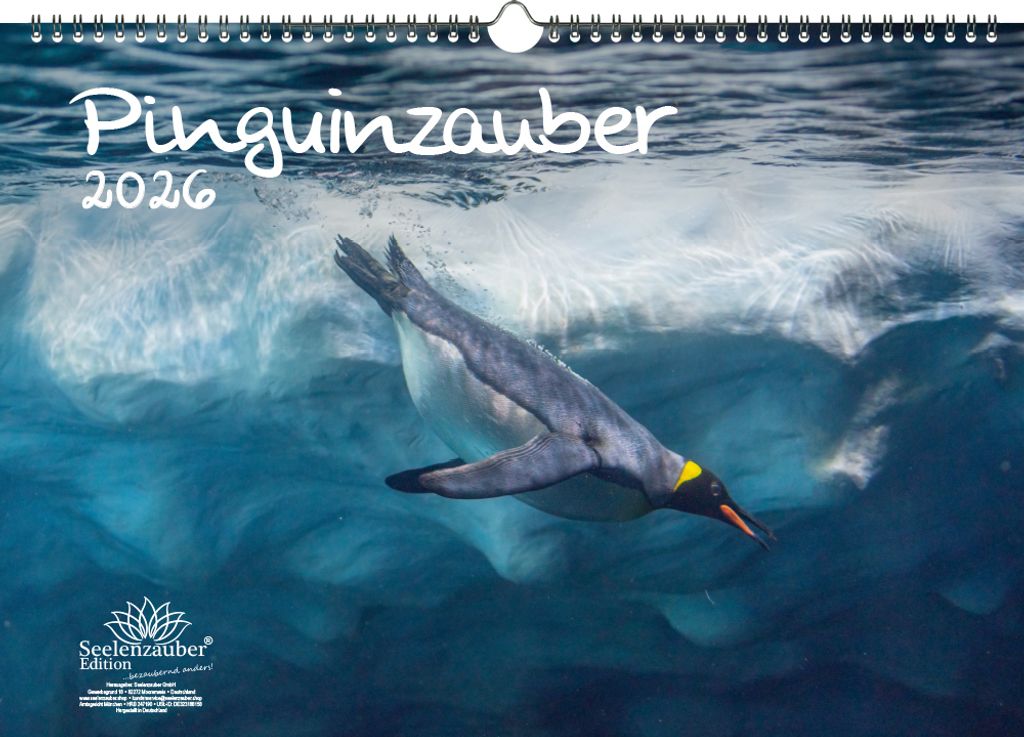 Pinguinzauber DIN A3 Kalender für 2026 Pinguin - Seelenzauber
