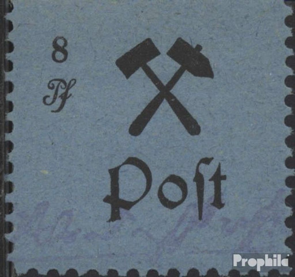 Briefmarken Großräschen 1945 Mi 17A I gestempelt Schlägel und Eisen