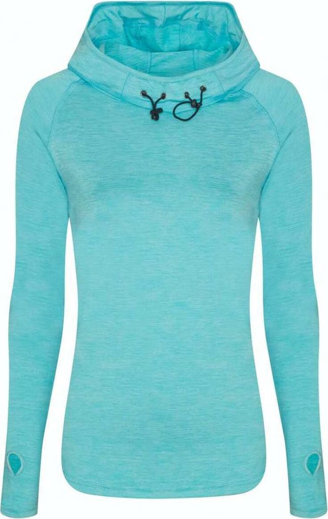 Just Cool JC038 | Damen Girlie Cool Cowl Neck Top - Farbe: Ocean Melange - Größe: S