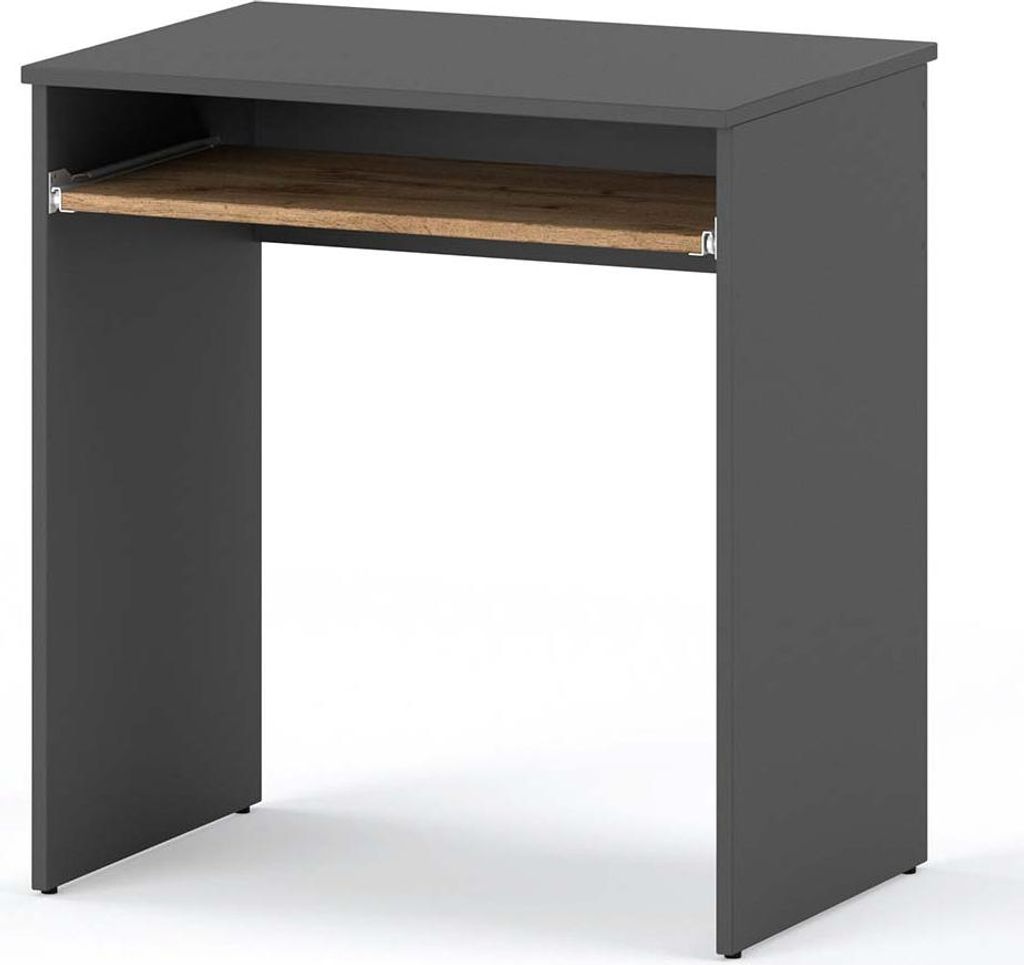 Kleiner Schreibtisch 68 cm 1S Mattgrau / Wotan Eiche Produktbild 