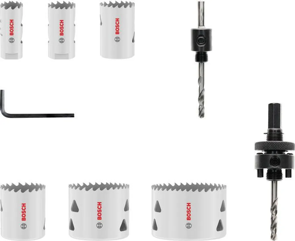 Bosch Multi Material Jeu de 6 Scies Cloches Filetées 20 à 64 mm