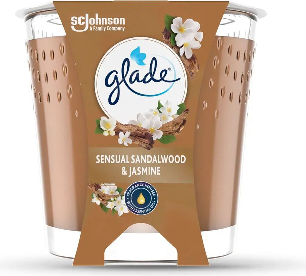 Glade Duftkerze Sensual Sandalwood & Jasmine 112g 1 Stück