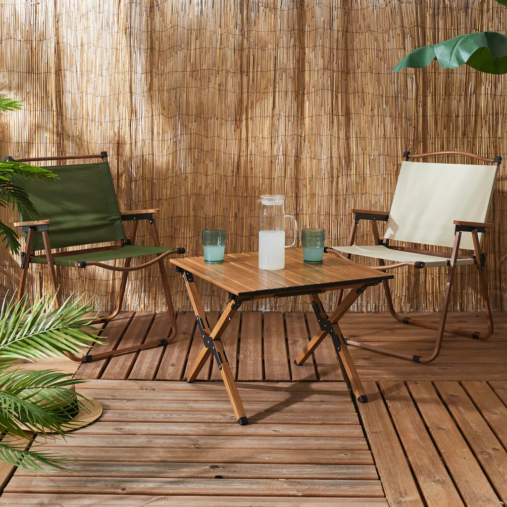 Table Camping Mariposa 58x60 Aluminium - Résistante et Facile à Transporter