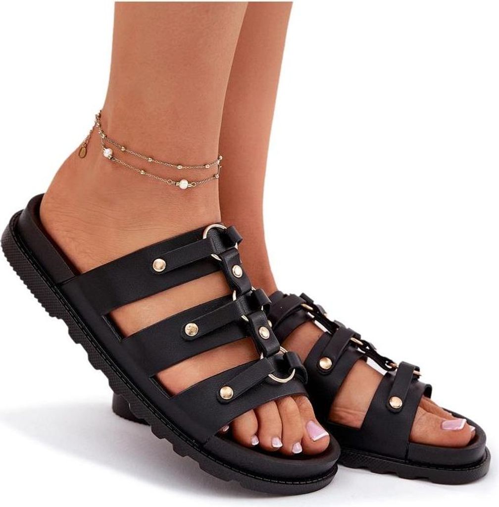 Damen Sandalen Mit Riemen Schwarz Pasiriela 37