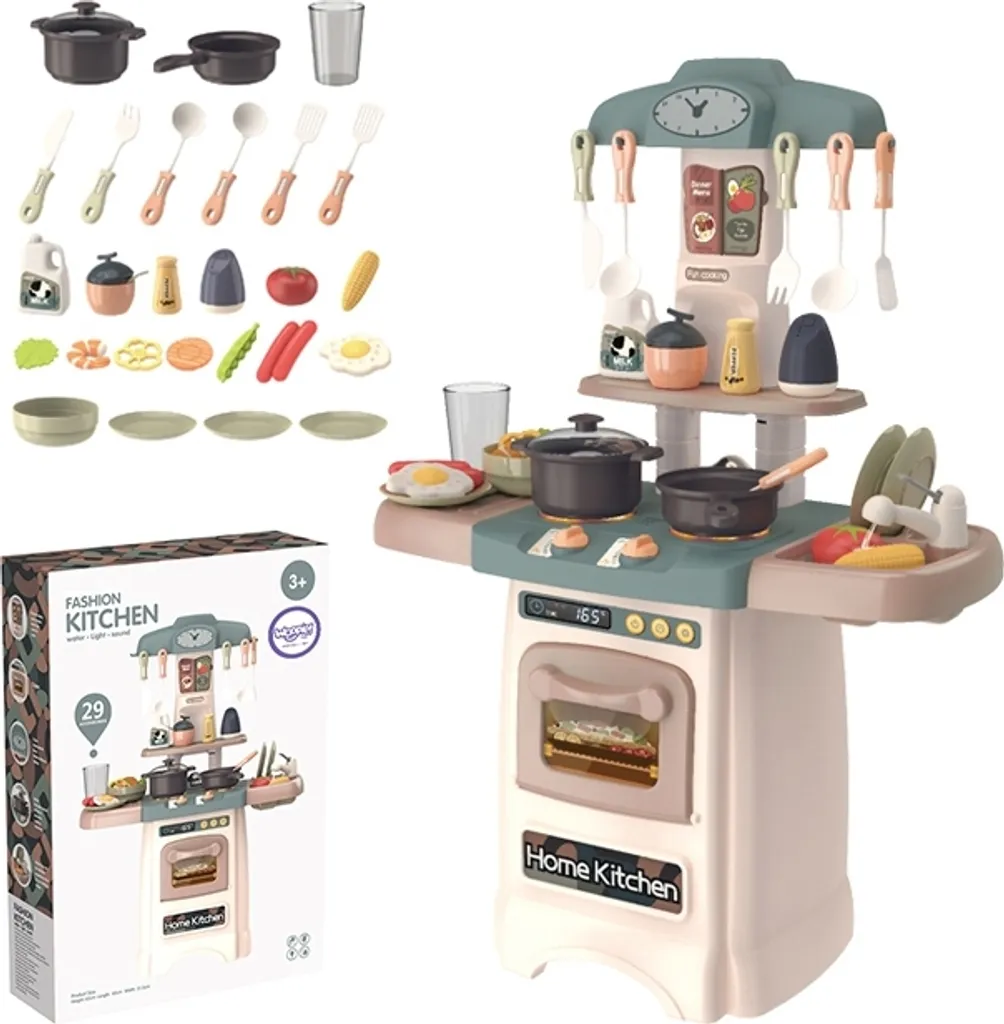 Kitchenette enfant WOOPIE complète avec sons de cuisson et robinet eau - 15