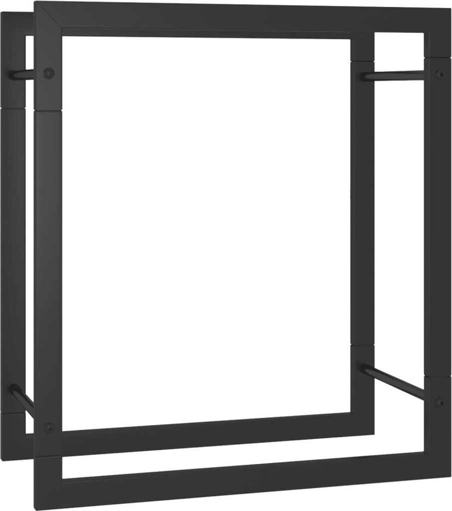 Brennholzregal Mattschwarz 50x28x56 cm Stahl