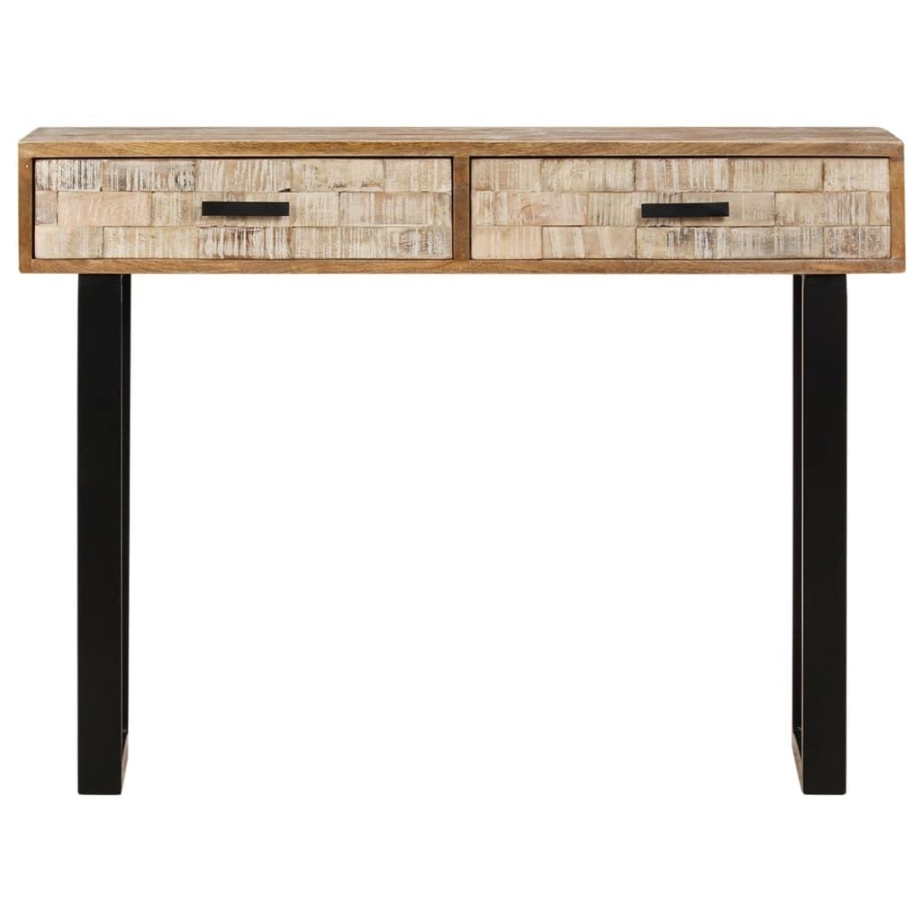 Tavolo consolle 100x30x75 cm in legno massiccio di mango Immagine del prodotto 
