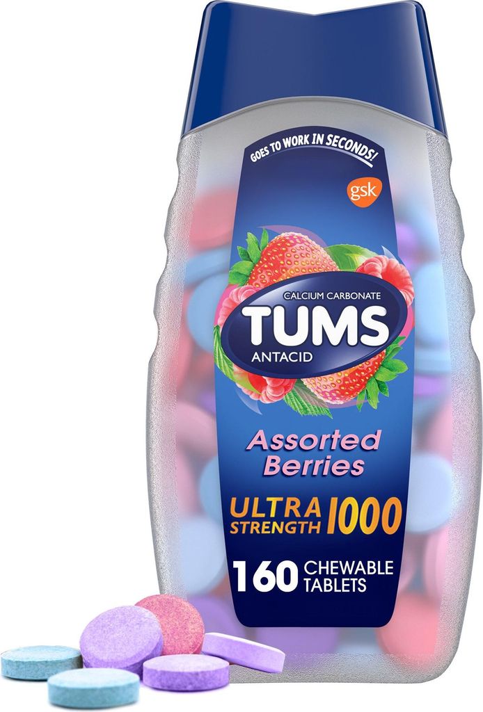 Tums Ultra 1000 antiacido, bacche assortite, 160 compresse Immagine del prodotto 
