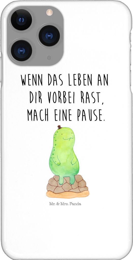 Mr. & Mrs. Panda Iphone 11 Pro Handyhülle Schildkröte Pause - Weiß - Geschenk, Achtsamkeit, Entspannen, Premium Kunststoff, Handy Case