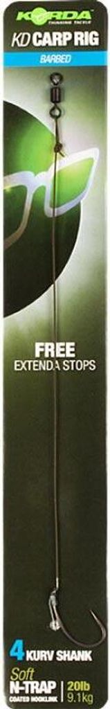 Korda N-Trap KD Carp Rig Kurv Shank Size 8