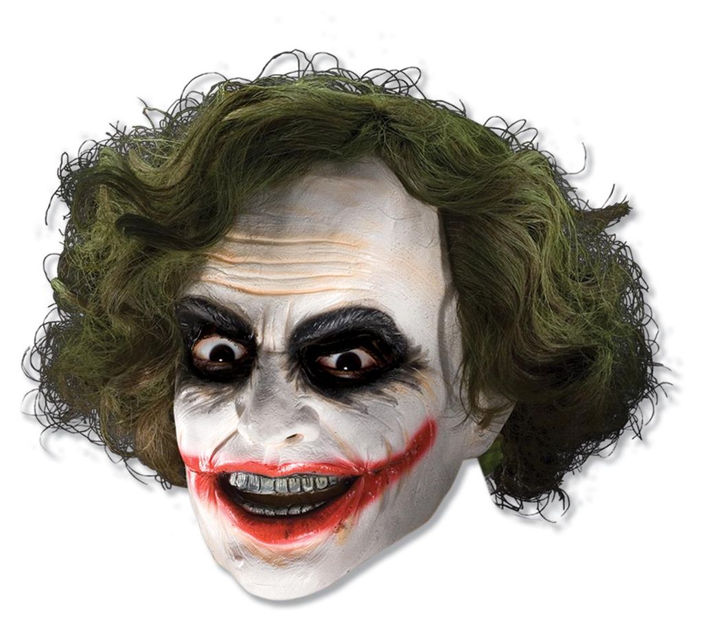 DC Joker 3/4 Vinylmaske mit Perücke Produktbild 
