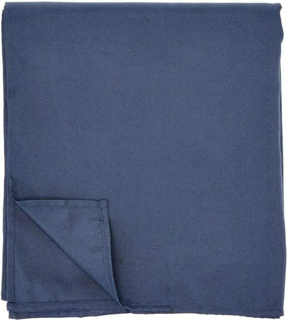 Nappe de table 140x300 cm bleue rectangulaire pour grande réception