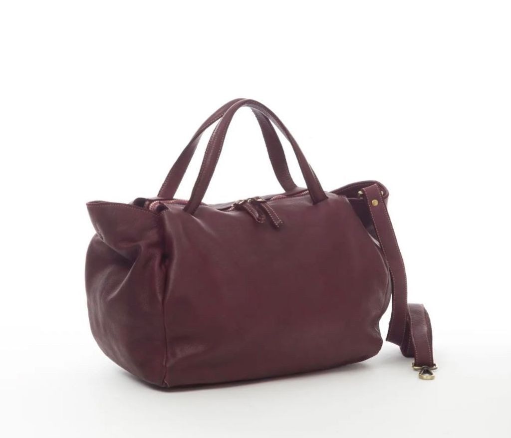 BZNA Handtasche Diana bordeaux Designer Schultertasche Tasche Ledertasche