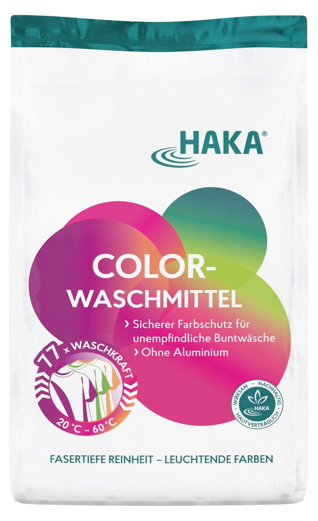 HAKA Colorwaschmittel 3kg Pulverwaschmittel für Buntwäsche, Produktbild 