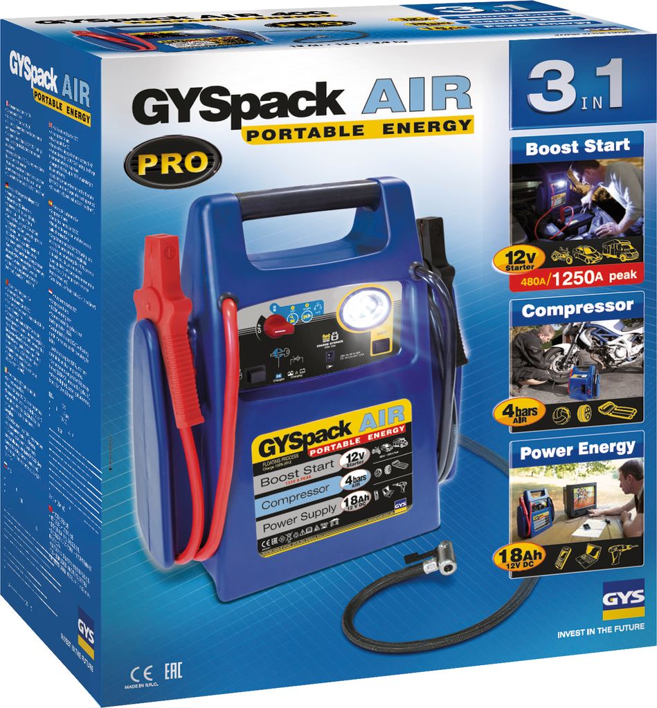 GYS 3 w 1 rozrusznik Gyspack Air 12 V Zdjęcie produktu 3