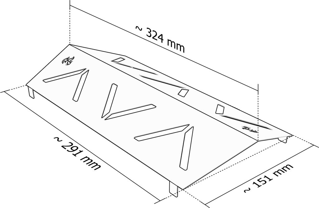 Edelstahl Hitzereflektoren Gasgrill für Rösle Videro G2 G3 G4 G6, Farbe:2 Leisten Gebürstet Flame
