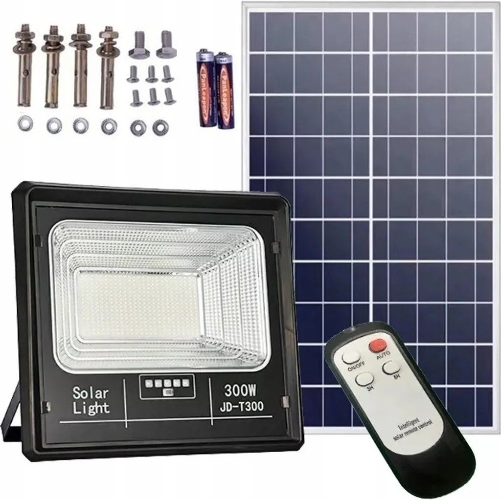 Faretto Solare 300W con Sensore: Illuminazione Esterna 20000mAh