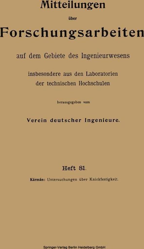 Mitteilungen über Forschungsarbeiten auf dem Gebiete des Ingenieurwesens insbesondere aus den Laboratorien der technischen Hochschulen