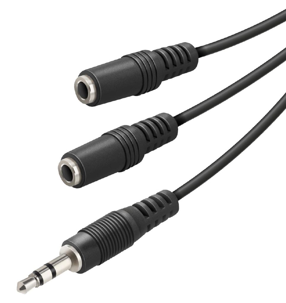 VIVanco™Splitter Audio Jack 3,5Mm, 0,2M Immagine del prodotto 