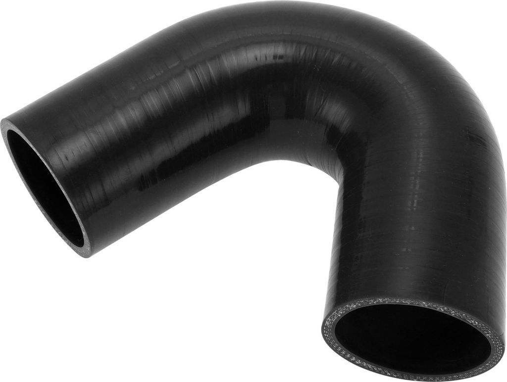 1 Stück 57mm/2,24" ID 102mm/4,02" Länge 135 Grad Schwarzer Autosilikonschlauch Kühlmittelschlauch Universal