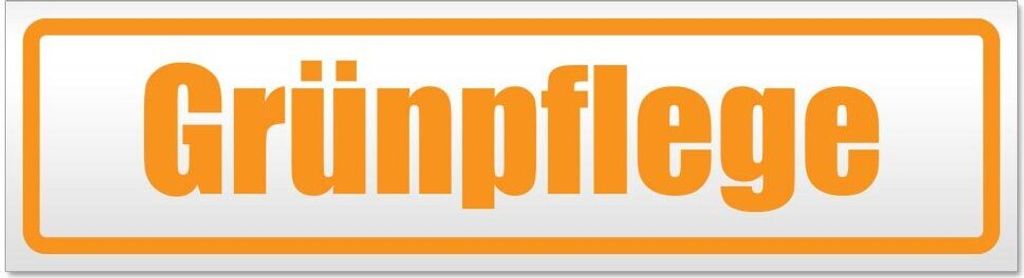 Kiwistar Grünpflege Magnetschild Schild magnetisch - 60cm Orange - Magnetfolie für Auto PKW Kfz