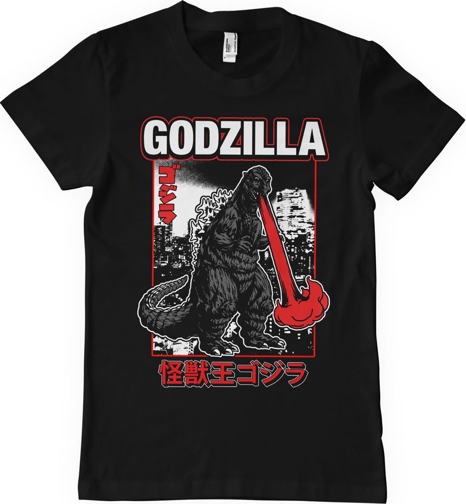 Godzilla T-Shirt Herren Atomic Breath schwarz S