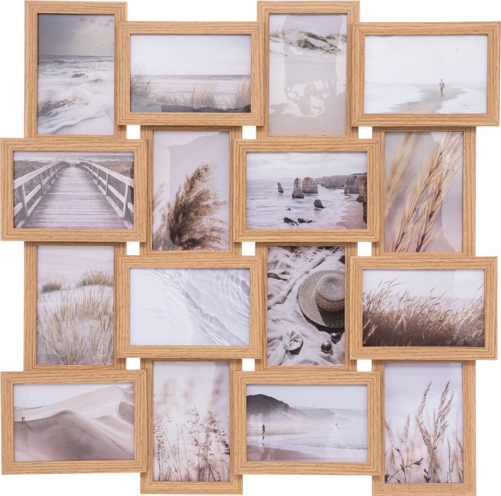 Collage fotografico "mia" in legno per 16 foto  - Immagine del prodotto 