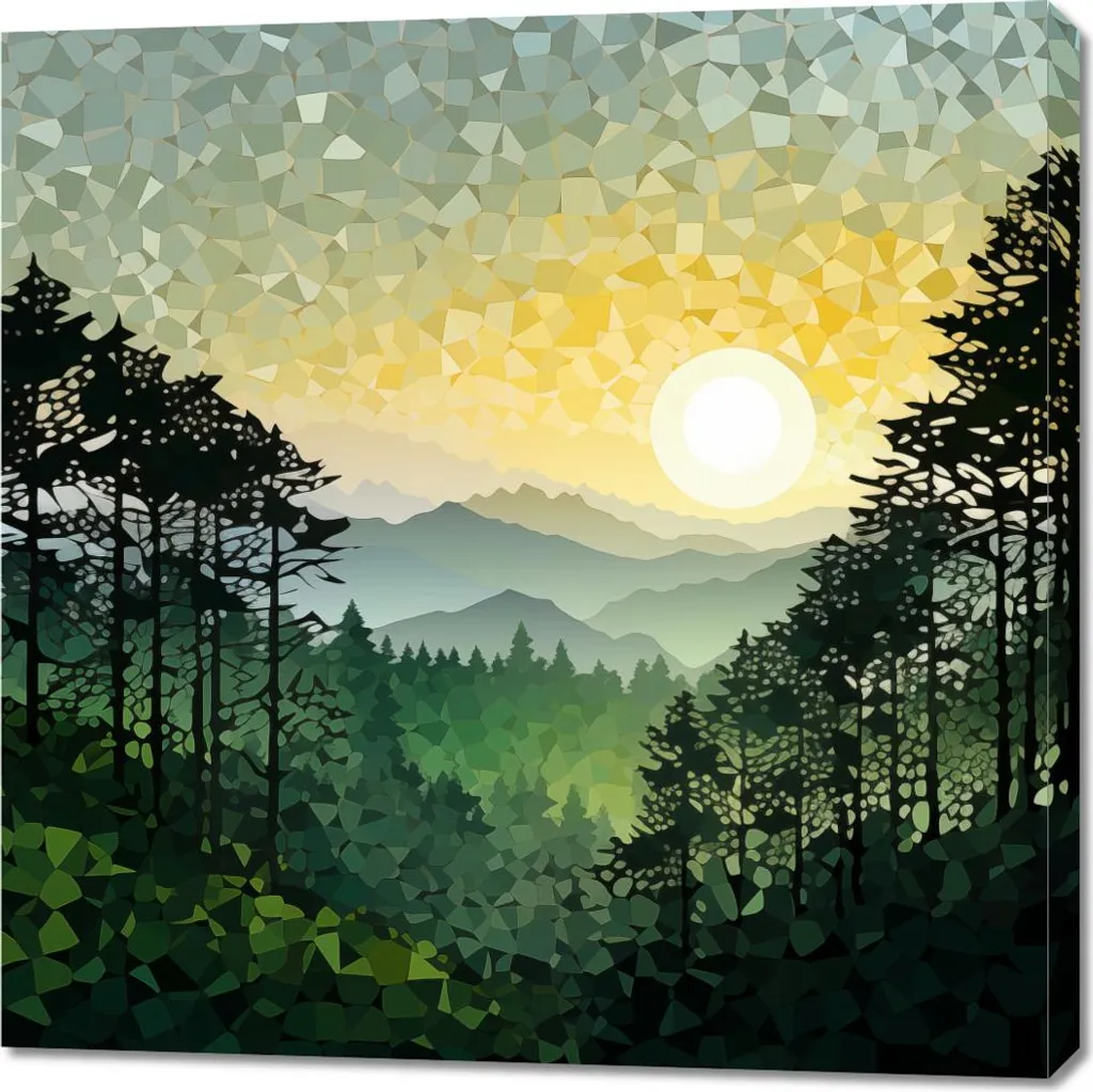 Mosaïque murale carrée 90x90 motif Sons de la nature en relief
