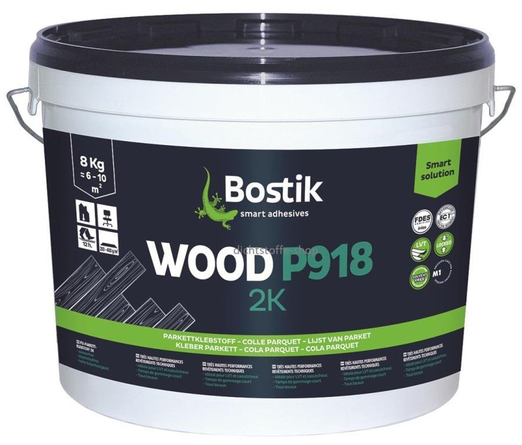 Bostik Wood P918 2K 8kg Eimer PolyurethanKleber Klebstoff Parkettboden Laminatboden