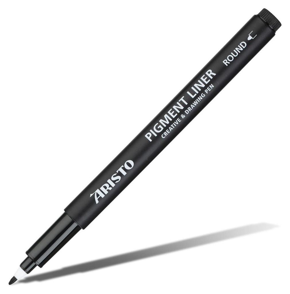 Aristo Pigment Liner Rundspitze schwarz, licht- und wasserbeständig